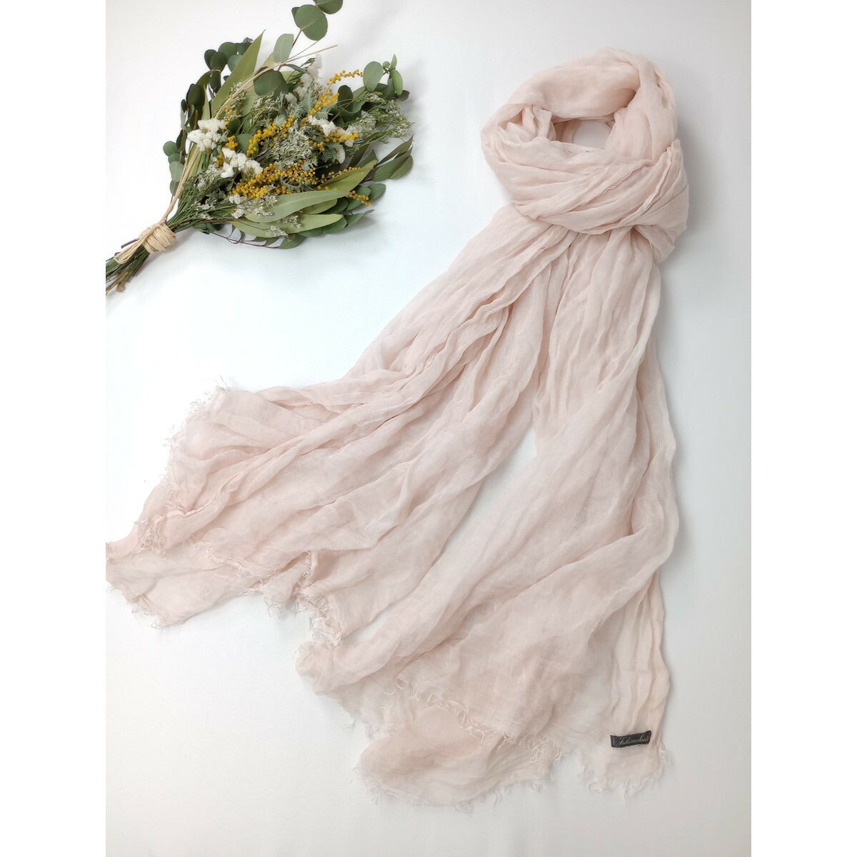 Faliero Sarti ファリエロサルティ 大判ストール モダール シルク ピンク【中古】
