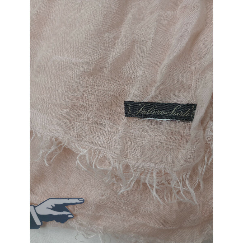 Faliero Sarti ファリエロサルティ 大判ストール モダール シルク ピンク【中古】