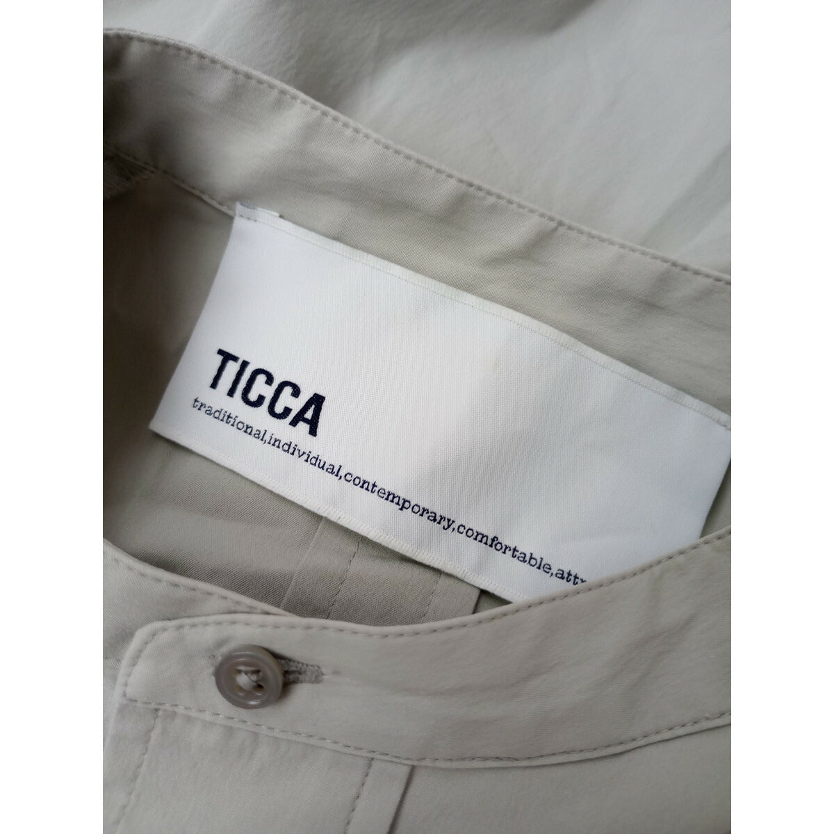TICCA ティッカ テント シャツ 長袖 ワンピース ロング グレー【中古】