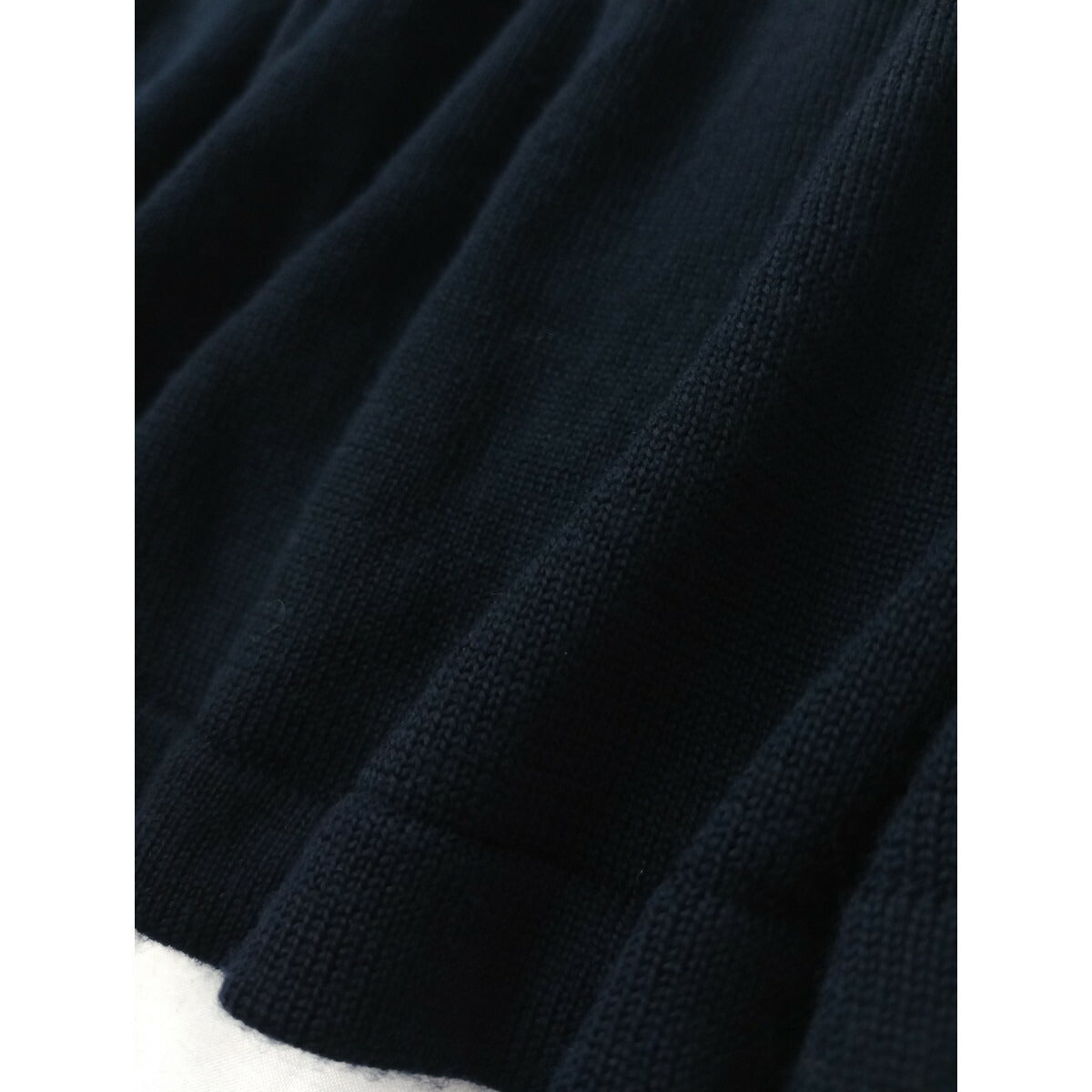 TICCA ティッカ ニット ギャザースカート ロング ネイビー ウール 毛 100％ ネイビー F【中古】