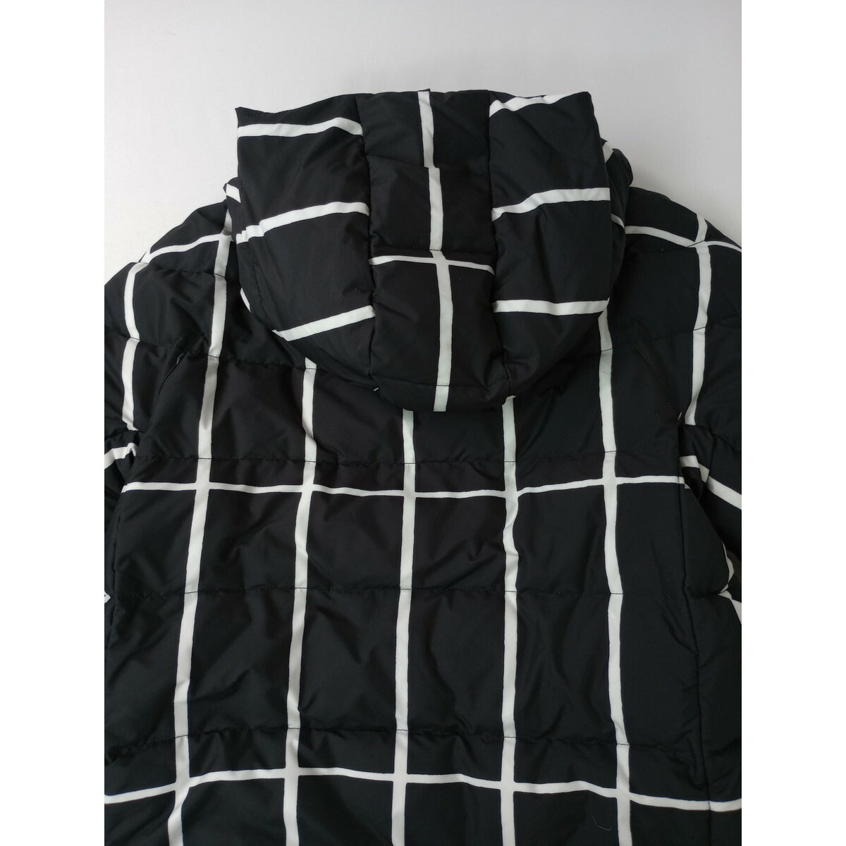 Marimekko マリメッコ ダウン ジャケット 白黒 XS (17M＋0106)【中古】