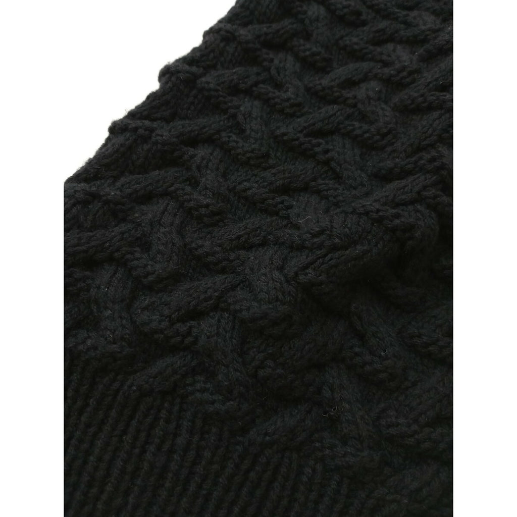 odnu オドヌ ニット ベスト トップス 黒 ブラック (15M＋0186)【中古】