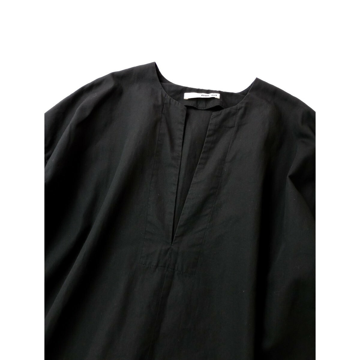 evam eva エヴァムエヴァ slit one-piece スリットワンピース 黒 ブラック【中古】