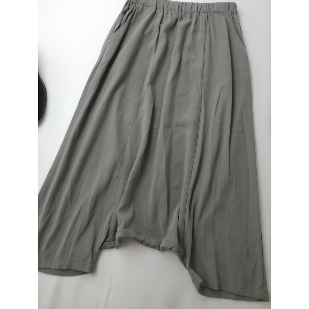 evam eva エヴァムエヴァ cotton sarrouel pants コットン サルエル パンツ グレー【中古】