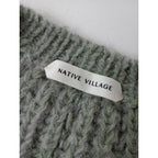 新品 25AW NATIVE VILLAGE ネイティブヴィレッジ colors of nature：自然の色ウール アルパカ モヘア ニットカーディガングレー(12M＋1742)