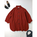24AW nest Robe ネストローブ 超撥水 スーピマ ポンチョ シャツ ジャケット コート 赤【中古】