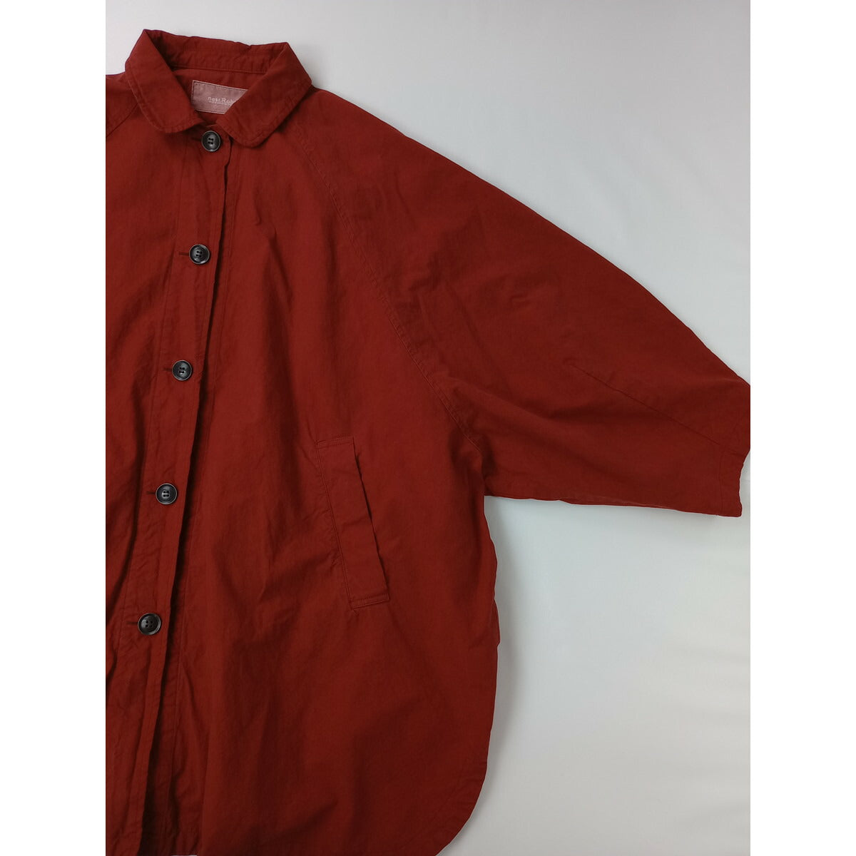 24AW nest Robe ネストローブ 超撥水 スーピマ ポンチョ シャツ ジャケット コート 赤【中古】