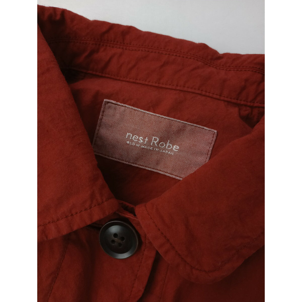 24AW nest Robe ネストローブ 超撥水 スーピマ ポンチョ シャツ ジャケット コート 赤【中古】