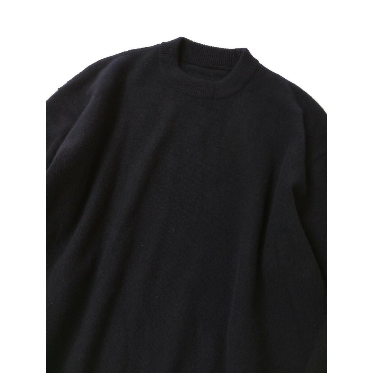 Lin francais d'antan ランフランセダンタン ウール100％ 長袖 ニット ロング ワンピース クルーネック ネイビー(12M＋0096)【中古】