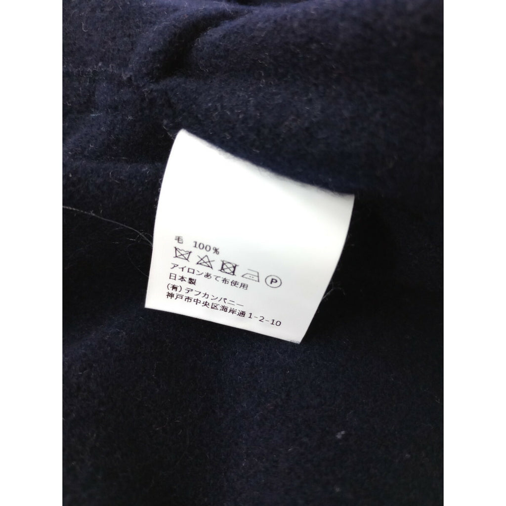 Lin francais d'antan ランフランセダンタン ウール100％ 長袖 ニット ロング ワンピース クルーネック ネイビー(12M＋0096)【中古】