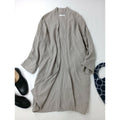 evam eva vie エヴァムエヴァ ヴィー cotton linen robe コットン リネン ローブ ロング カーディガン 羽織 グレージュ【中古】