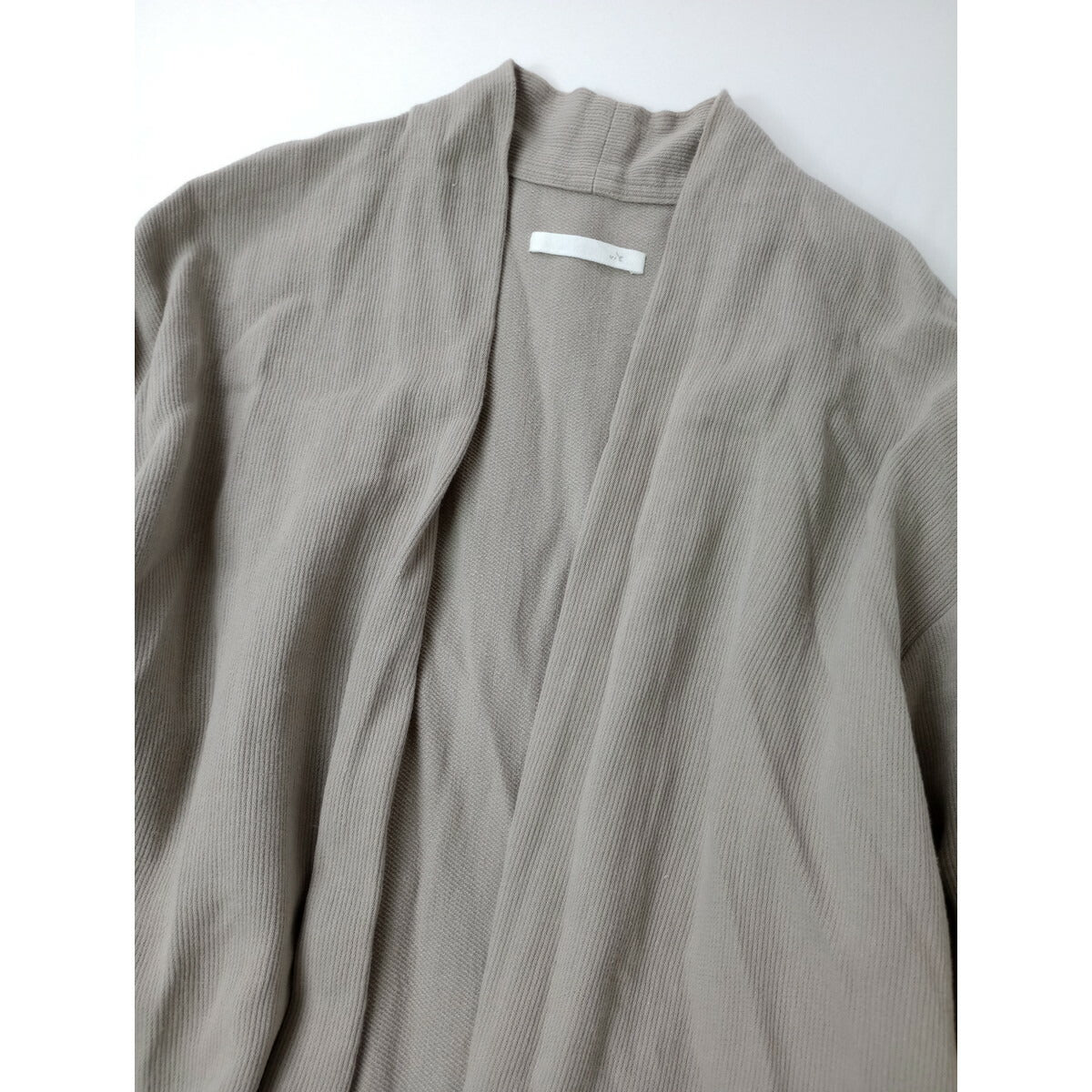 evam eva vie エヴァムエヴァ ヴィー cotton linen robe コットン リネン ローブ ロング カーディガン 羽織 グレージュ【中古】