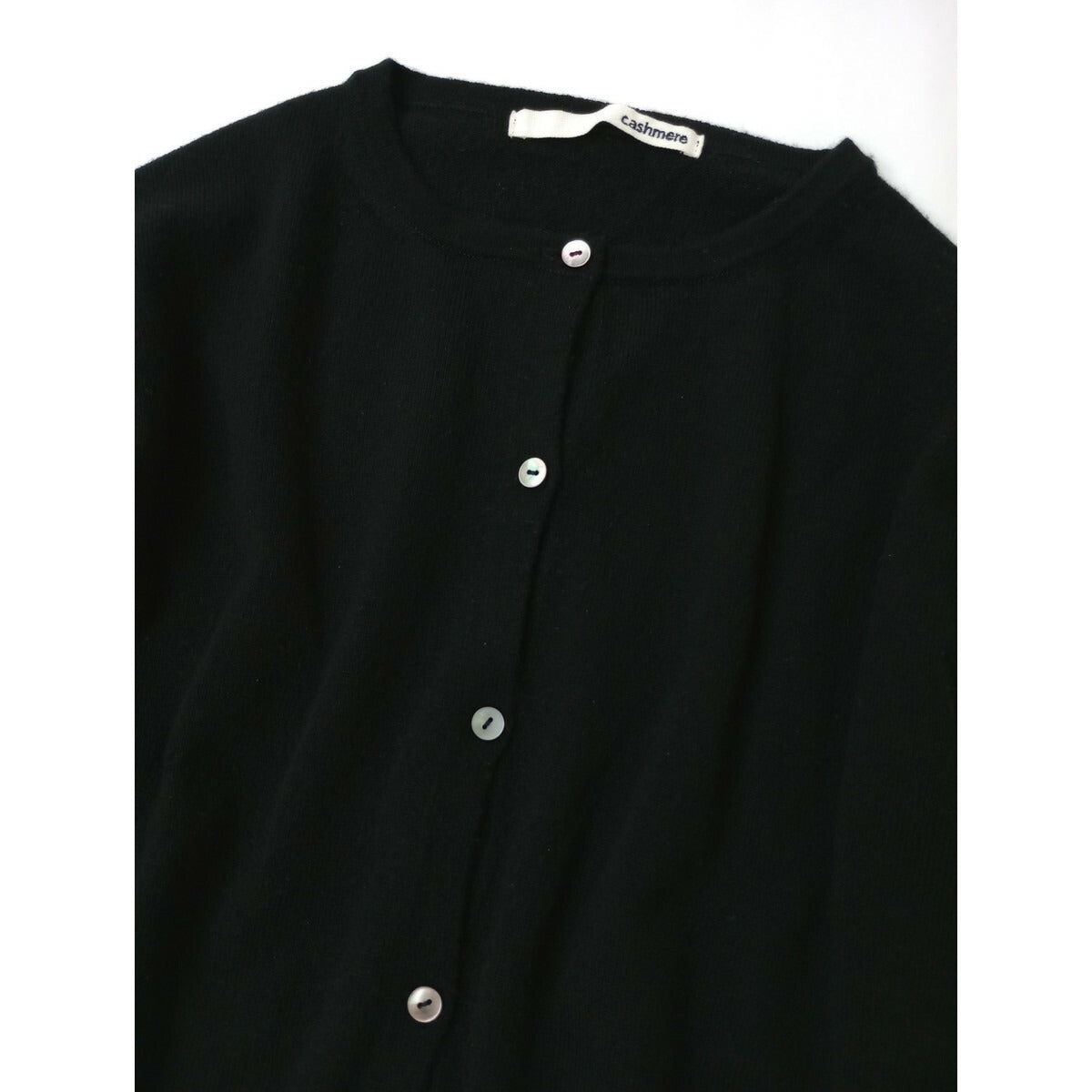 evam eva エヴァムエヴァ ハイゲージ アラシャン カシミヤ ニット カーディガン 黒 ブラック 2 (12M＋1744)【中古】