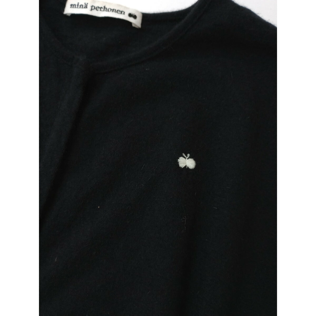mina perhonen ミナペルホネン cozy アンゴラ 100％ ニット カーディガン黒 ブラック 36【中古】