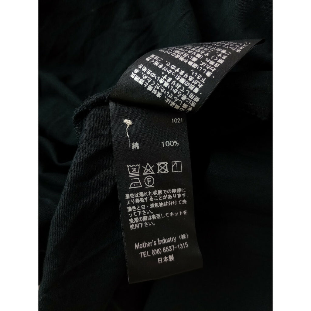 mizuiro ind ミズイロインド コットン 綿 100％ シアー ギャザー ロング ワンピース ドレス 黒 ブラック【中古】