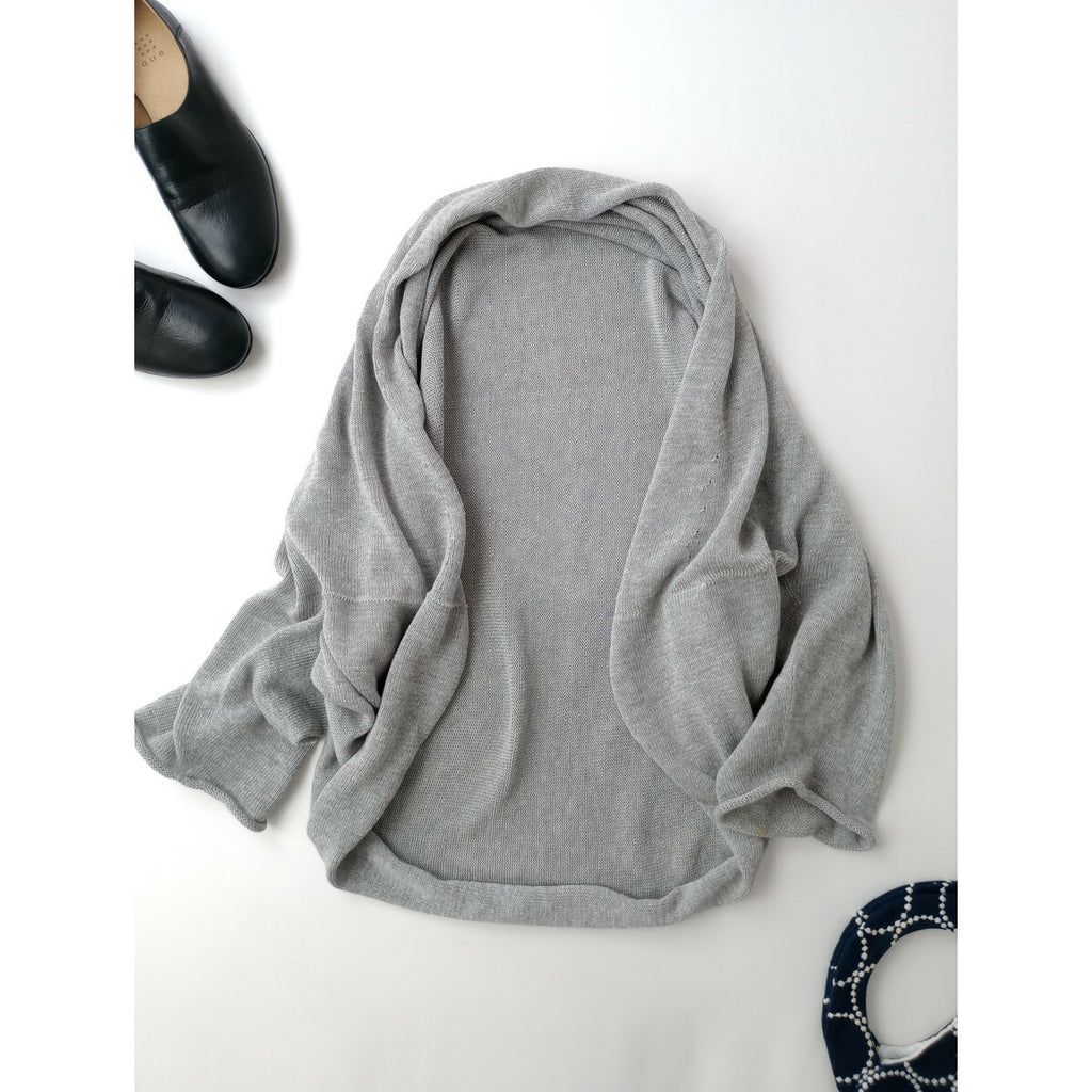 evam eva エヴァムエヴァ コットン 綿100％ ボレロ カーディガン 羽織 グレー【中古】