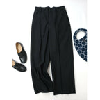 MARGARET HOWELL × FOX BROTHERS マーガレットハウエル STRIPE WOOL TROUSERSストライプ ウール 毛 100％ トラウザーパンツ 黒 ブラック 3【中古】