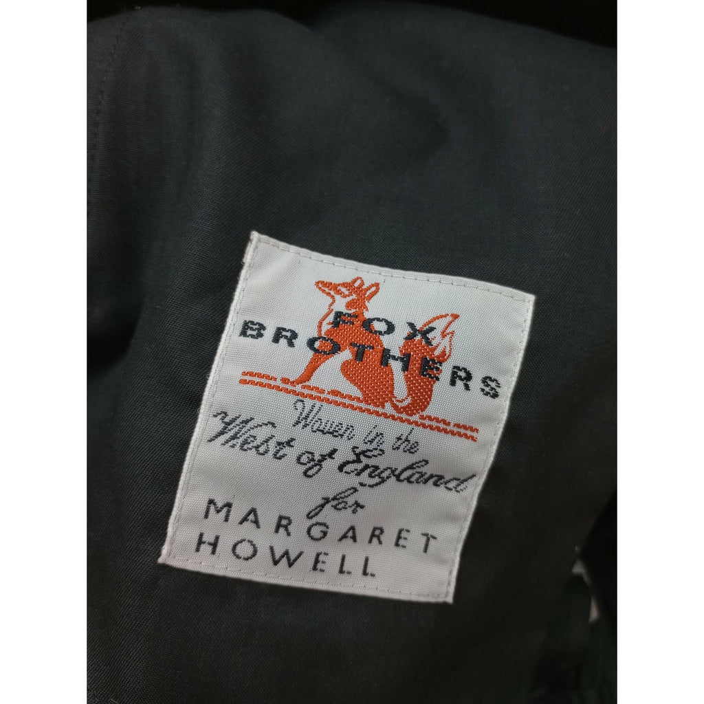 MARGARET HOWELL × FOX BROTHERS マーガレットハウエル ストライプ フランネル トラウザーパンツ グレー3 (12M＋0143)【中古】