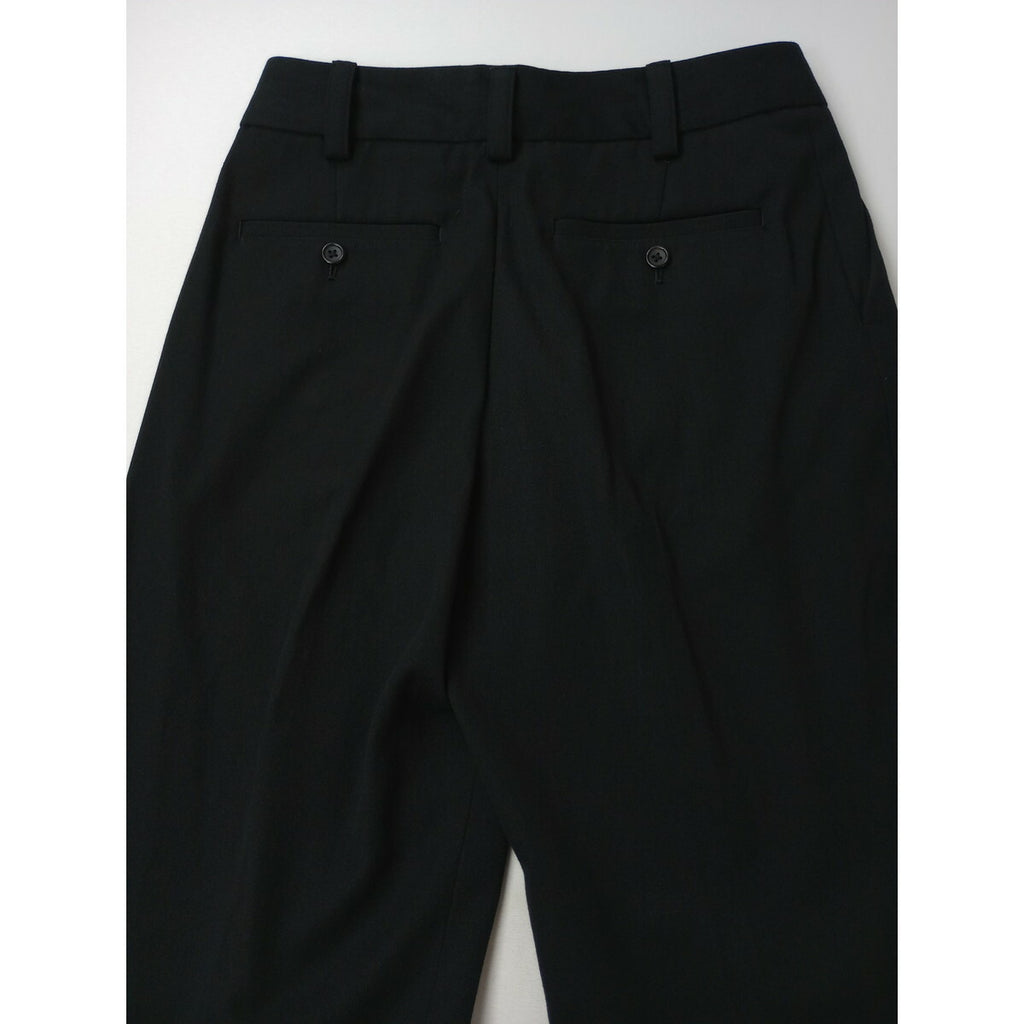 MARGARET HOWELL マーガレットハウエル WOOL COTTON TROUSERS ウール コットン トラウザーズ パンツ 2 黒 ブラック【中古】