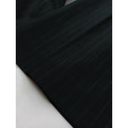 MARGARET HOWELL × FOX BROTHERS マーガレットハウエル STRIPE WOOL TROUSERSストライプ ウール 毛 100％ トラウザーパンツ 黒 ブラック 3【中古】