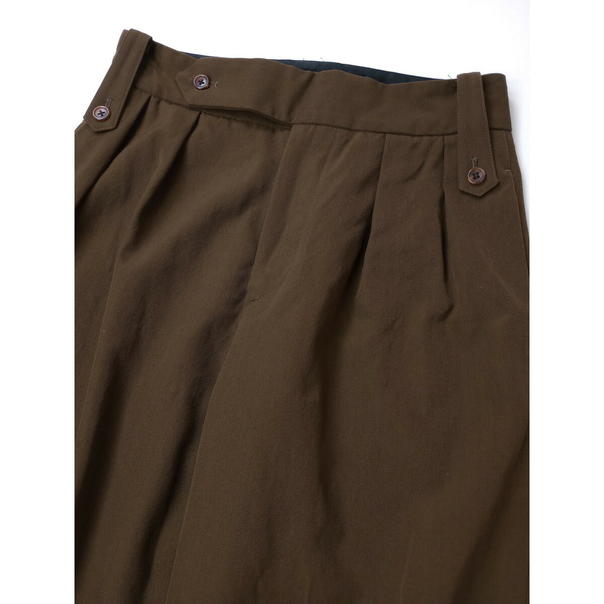 MARGARET HOWELL マーガレットハウエル DRY WOOL TWILL TROUSERS ウール 毛 100％ ツイル トラウザーパンツ 3 ブラウン【中古】