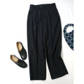 MARGARET HOWELL × FOX BROTHERS マーガレットハウエル SUMMER WOOL サマー ウール 毛 100％ トラウザーパンツ 黒 ブラック 3【中古】