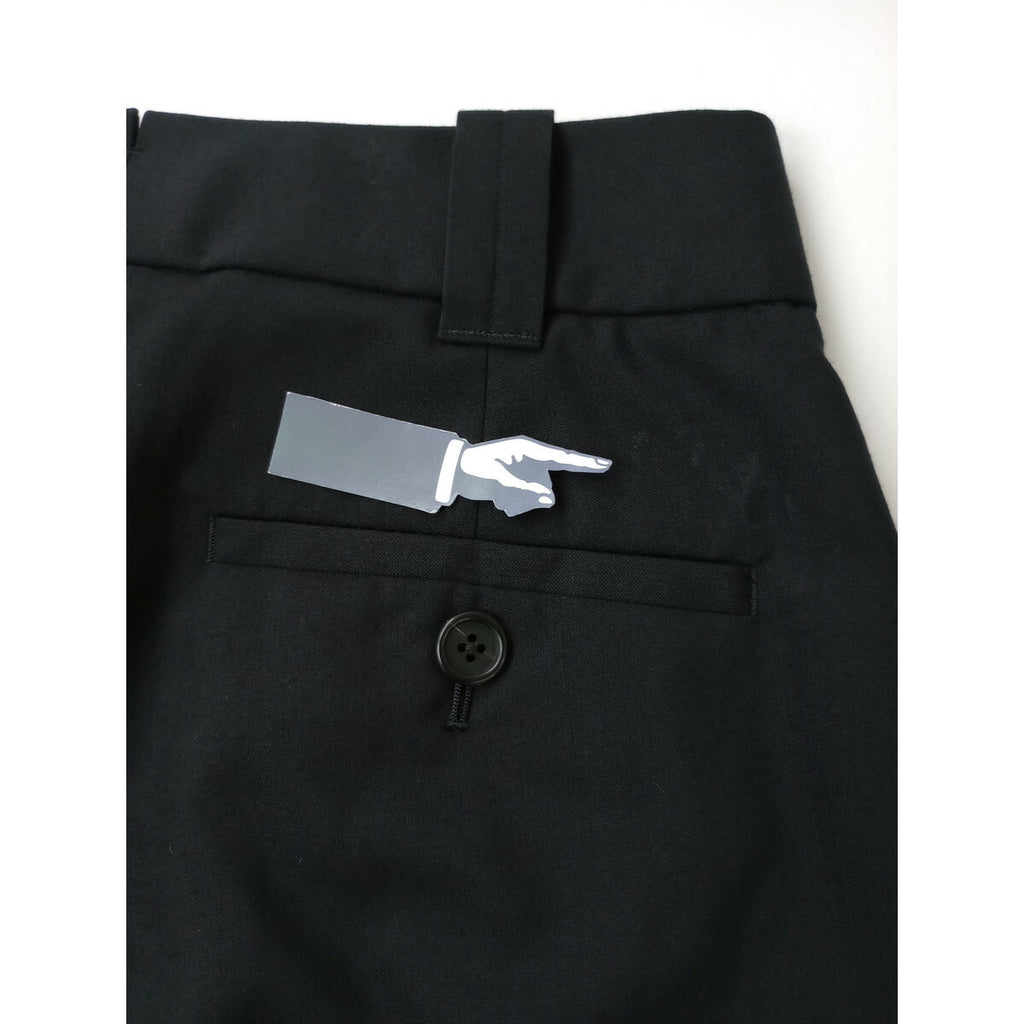 MARGARET HOWELL × FOX BROTHERS マーガレットハウエル SUMMER WOOL サマー ウール 毛 100％ トラウザーパンツ 黒 ブラック 3【中古】