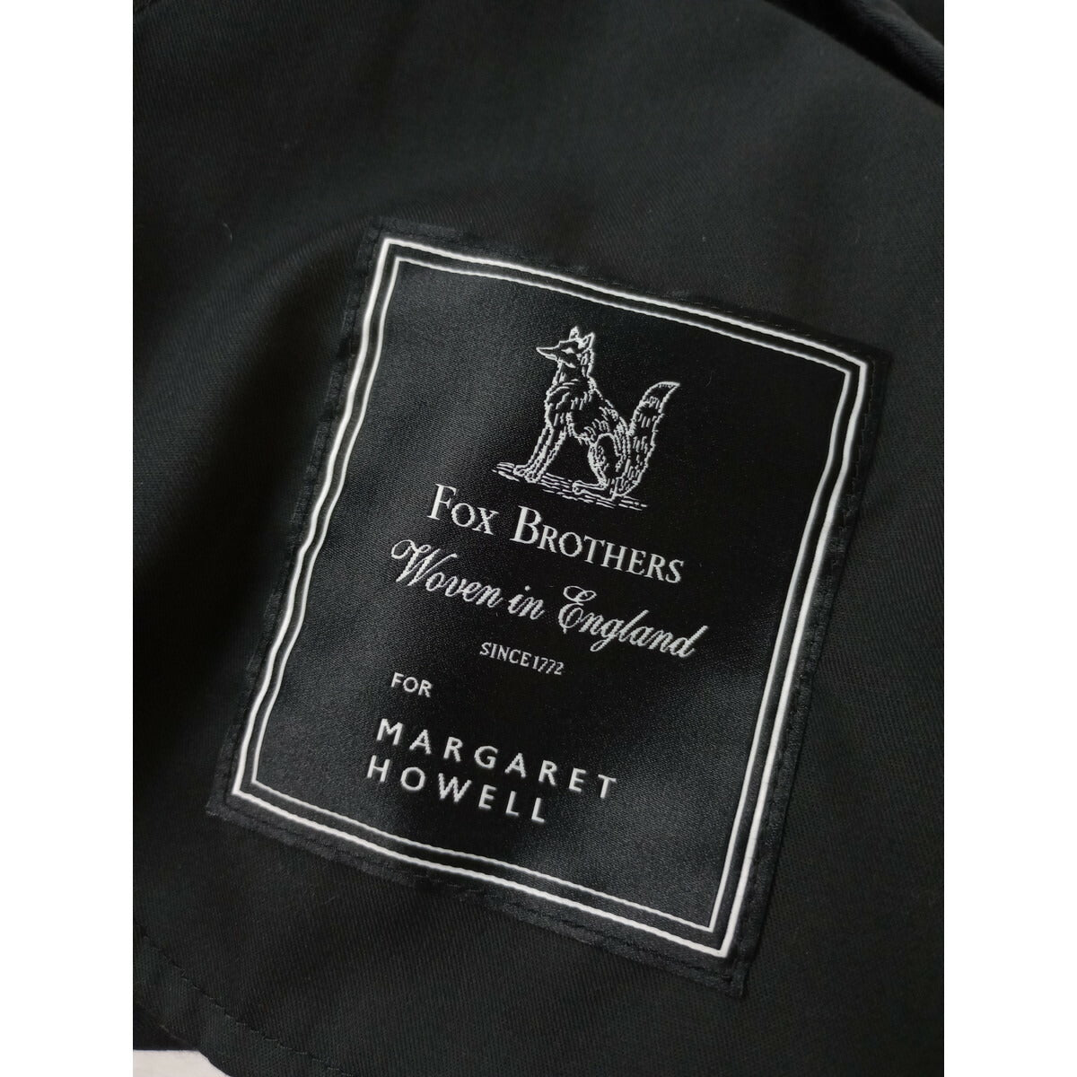 MARGARET HOWELL × FOX BROTHERS マーガレットハウエル SUMMER WOOL サマー ウール 毛 100％ トラウザーパンツ 黒 ブラック 3【中古】