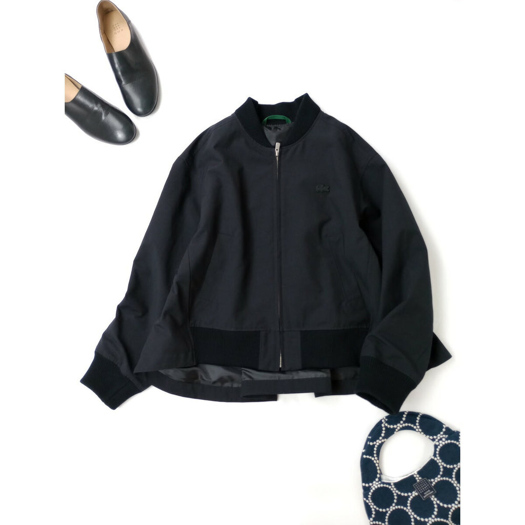 LACOSTE ラコステ Aラインボンバー ジャケット ジップアップ ブルゾン 黒 ブラック 34【中古】