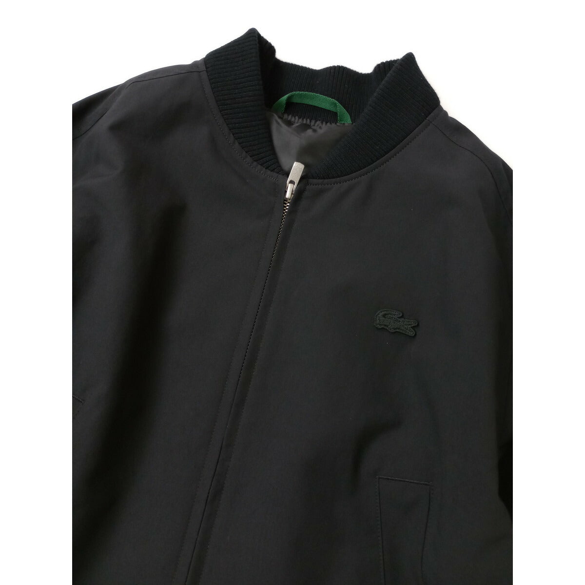 LACOSTE ラコステ Aラインボンバー ジャケット ジップアップ ブルゾン 黒 ブラック 34【中古】