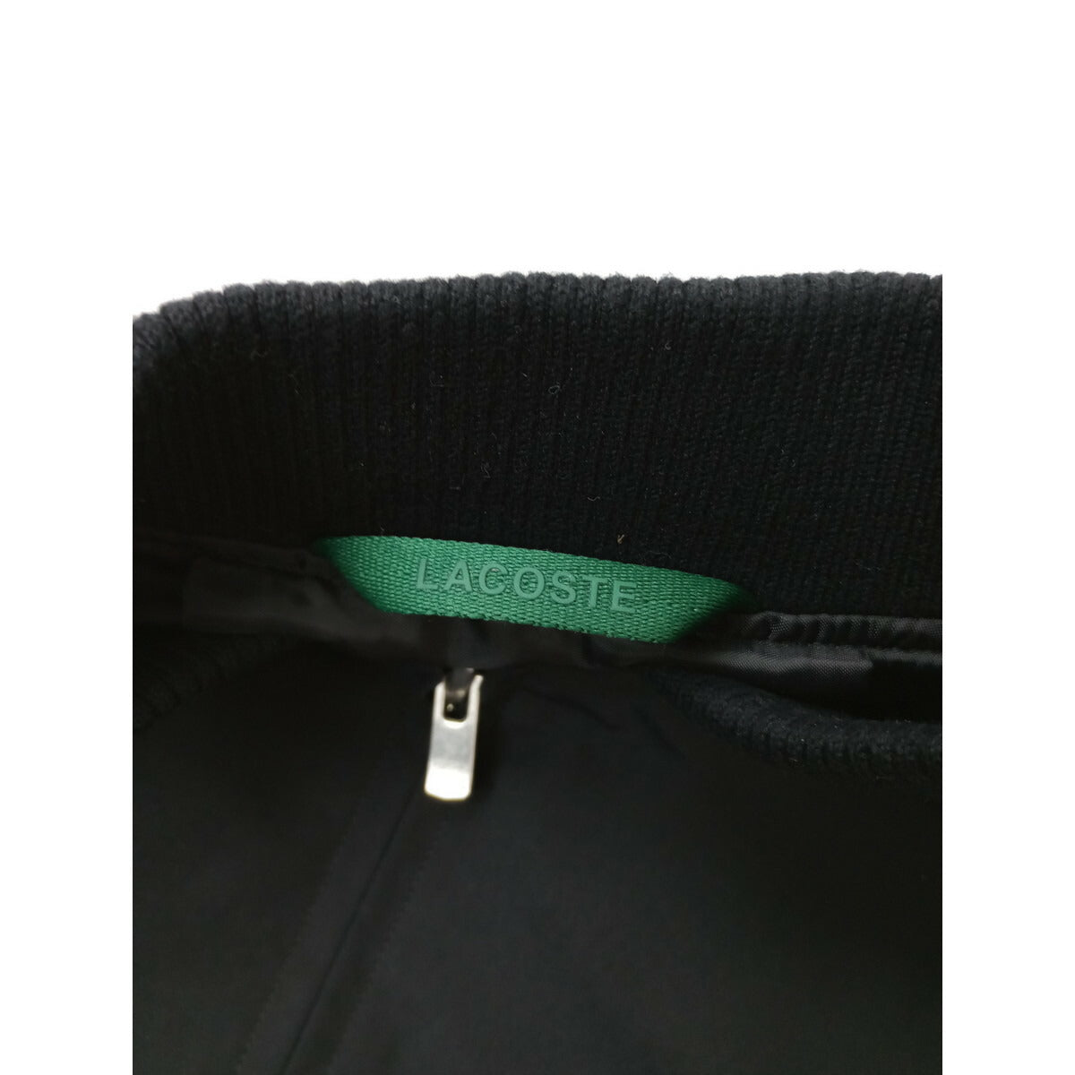 LACOSTE ラコステ Aラインボンバー ジャケット ジップアップ ブルゾン 黒 ブラック 34【中古】