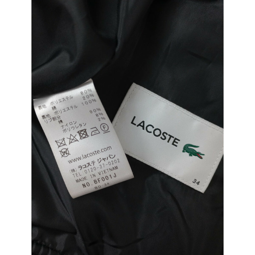 LACOSTE ラコステ Aラインボンバー ジャケット ジップアップ ブルゾン 黒 ブラック 34【中古】