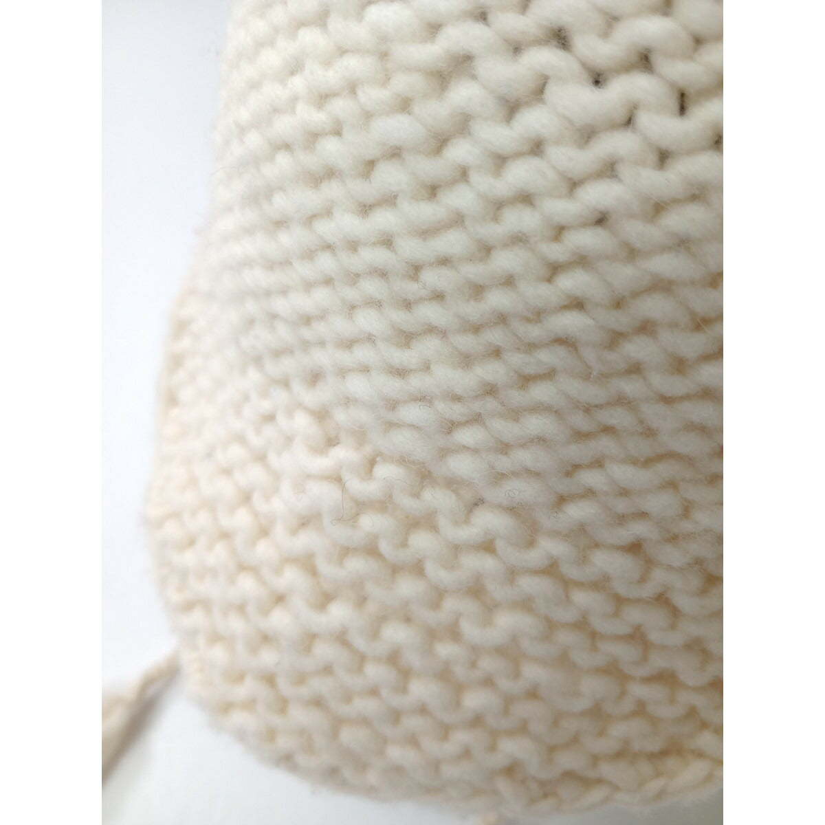 BEAMS BOY ビームスボーイ ニット イヤーキャップ 帽子 白 アイボリー (12M＋0887)【中古】
