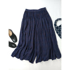 24AW maison de soil メゾンドソイル WOOL COTTON CHECK CULOTTES WITH PINTUCK ピンタック キュロット パンツ 2 ブルーブラウン【中古】