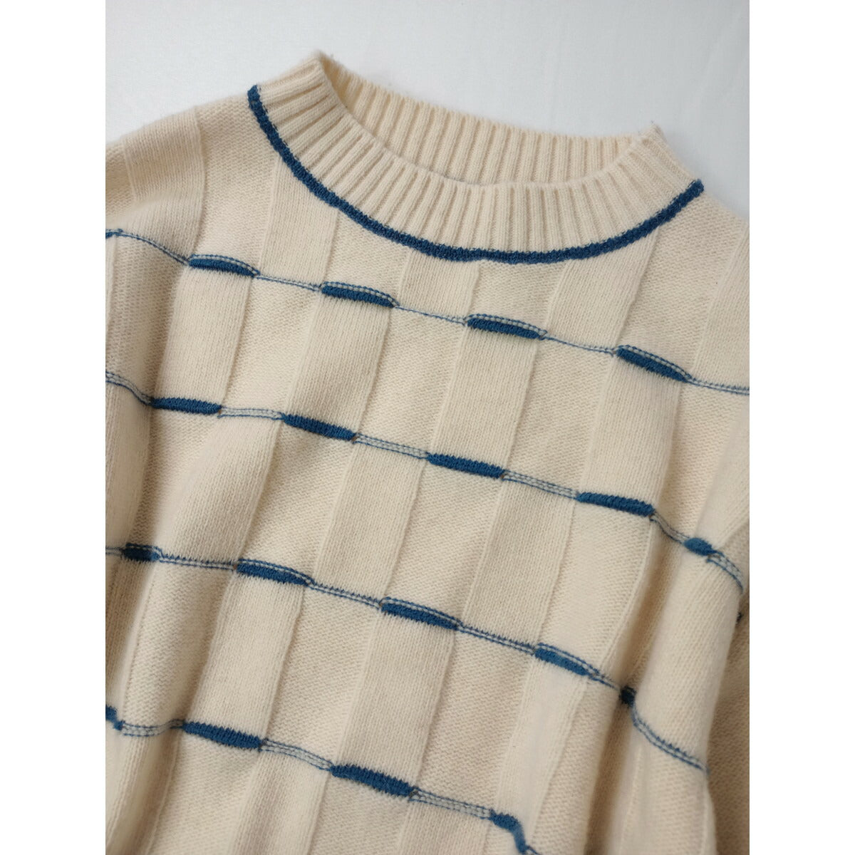 24AW sneeuw スニュウ タイム ライン ニット プルオーバー トップス セーター 長袖 アイボリー 1 (12M＋0142)【中古】