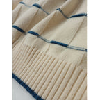 24AW sneeuw スニュウ タイム ライン ニット プルオーバー トップス セーター 長袖 アイボリー 1 (12M＋0142)【中古】