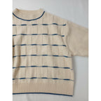 24AW sneeuw スニュウ タイム ライン ニット プルオーバー トップス セーター 長袖 アイボリー 1 (12M＋0142)【中古】
