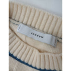 24AW sneeuw スニュウ タイム ライン ニット プルオーバー トップス セーター 長袖 アイボリー 1 (12M＋0142)【中古】