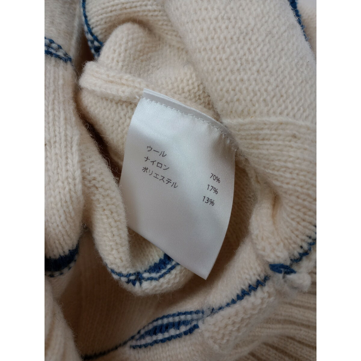 24AW sneeuw スニュウ タイム ライン ニット プルオーバー トップス セーター 長袖 アイボリー 1 (12M＋0142)【中古】