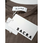 新品 SACRA サクラ ウール 毛 100％ プルオーバー トップス 長袖 ブラウン