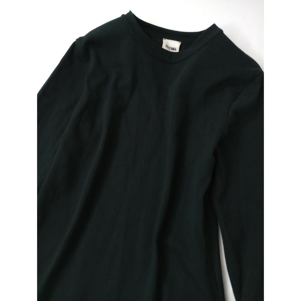 BIYOMA ビヨーマ COTTON SILK KNIT DRESS コットン シルク ニット ドレス ロング ワンピース 黒 ブラック 0【中古】