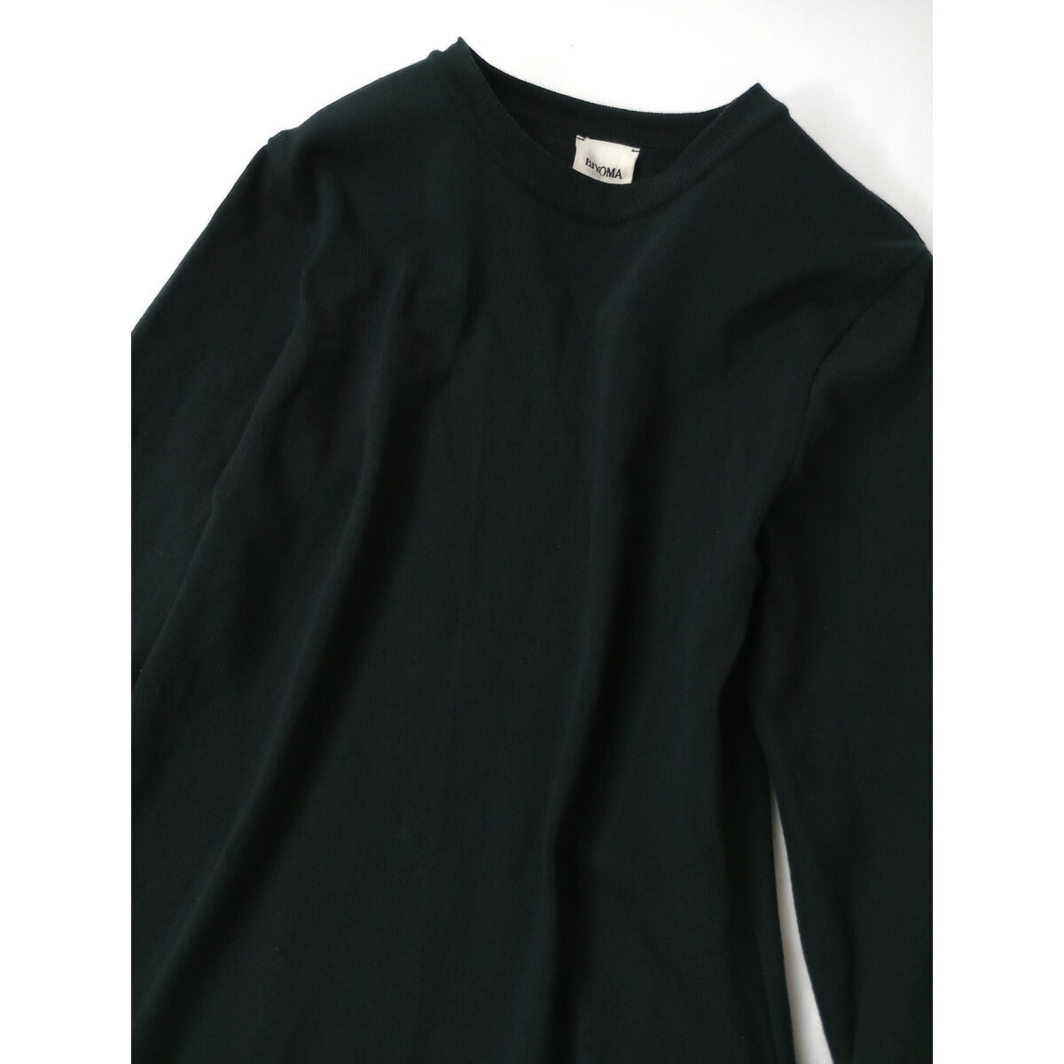 BIYOMA ビヨーマ COTTON SILK KNIT DRESS コットン シルク ニット ドレス ロング ワンピース 黒 ブラック 0【中古】
