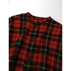 R&D.M.Co- OLDMANS TAILOR オールドマンズテーラー WOOL TARTAN CHECK ROOMY SHIRT タータン チェック柄 シャツ トップス 赤 (13M＋0058) 【中古】