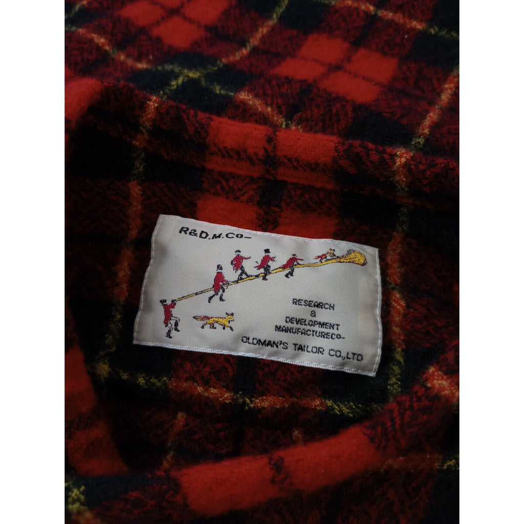 R&D.M.Co- OLDMANS TAILOR オールドマンズテーラー WOOL TARTAN CHECK ROOMY SHIRT タータン チェック柄 シャツ トップス 赤 (13M＋0058) 【中古】