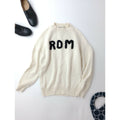 R&D.M.Co- OLDMANS TAILOR オールドマンズテーラー LETTERED R D M レタード セーター 長袖 ニット トップス アイボリー M(13M＋0143)【中古】