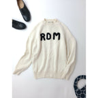 R&D.M.Co- OLDMANS TAILOR オールドマンズテーラー LETTERED R D M レタード セーター 長袖 ニット トップス アイボリー M(13M＋0143)【中古】