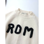 R&D.M.Co- OLDMANS TAILOR オールドマンズテーラー LETTERED R D M レタード セーター 長袖 ニット トップス アイボリー M(13M＋0143)【中古】