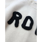 R&D.M.Co- OLDMANS TAILOR オールドマンズテーラー LETTERED R D M レタード セーター 長袖 ニット トップス アイボリー M(13M＋0143)【中古】