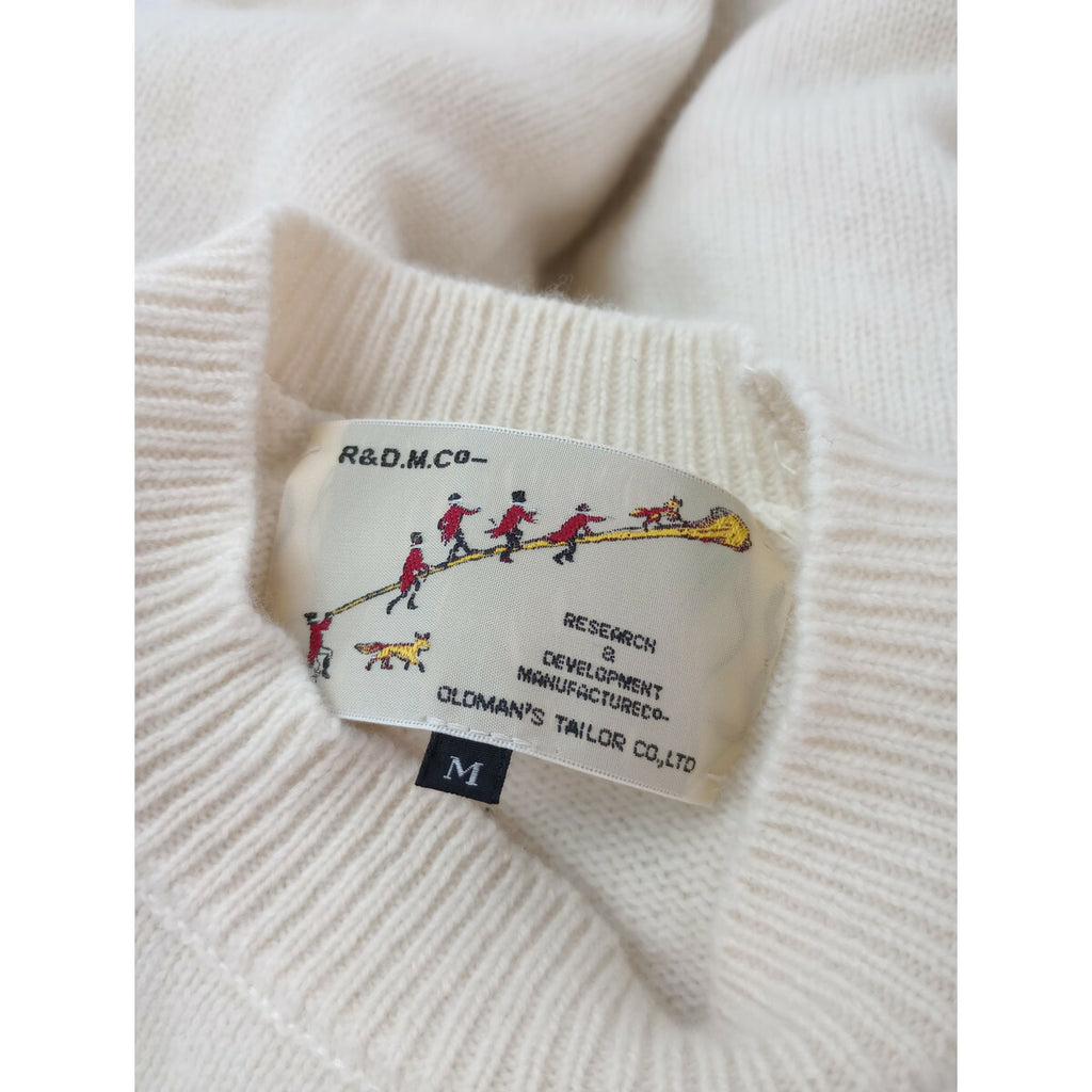 R&D.M.Co- OLDMANS TAILOR オールドマンズテーラー LETTERED R D M レタード セーター 長袖 ニット トップス アイボリー M(13M＋0143)【中古】