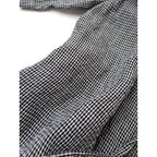 R&D.M.Co- OLDMANS TAILOR オールドマンズテーラー ローブ コート チェック 柄 ロング カーディガン 羽織 リネン 麻 100％ 白黒【中古】